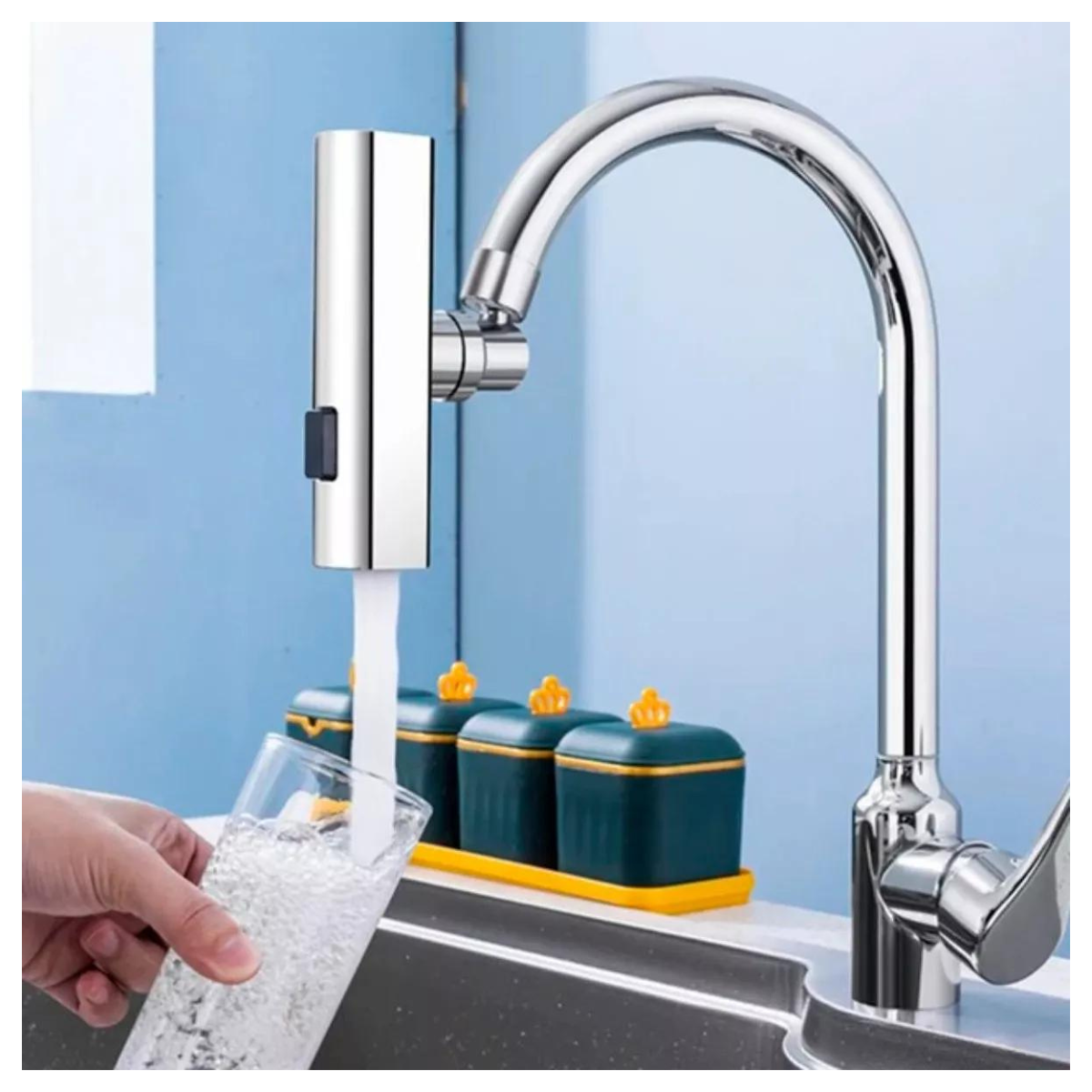 🚰 Grifo Extensible 3 en 1 con Rotación 360° y Ahorro de Agua