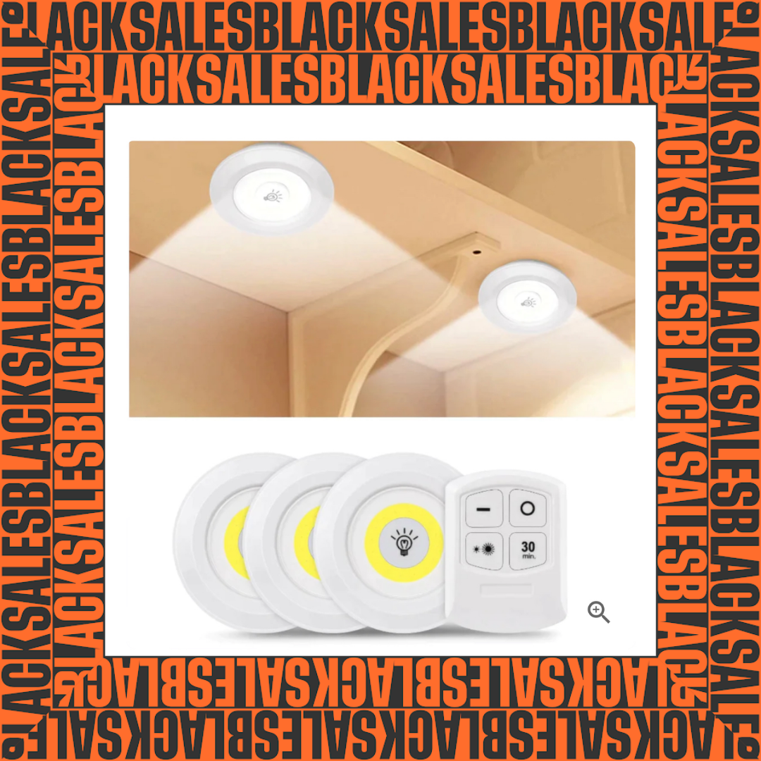 đź’ˇ Set de 3 Luces LED Adhesivas con Control Remoto