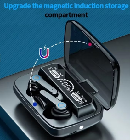 👉 Audífonos M19 Bluetooth + Power Bank 2000mAh (Pantalla LED)