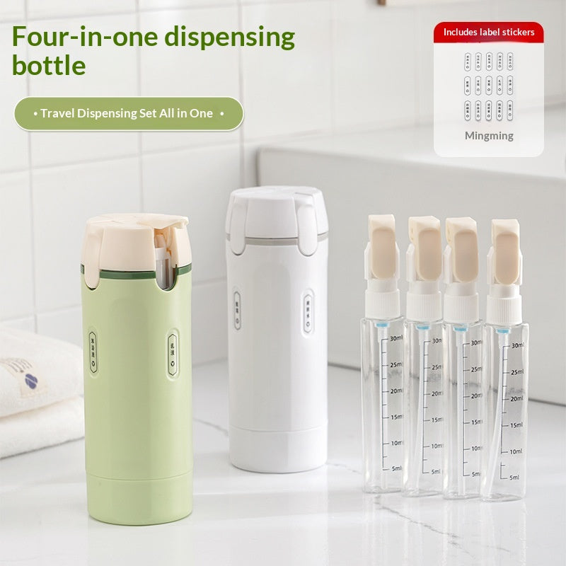 Pack 2 Botellas Dispensadoras 4 en 1 para Viajes