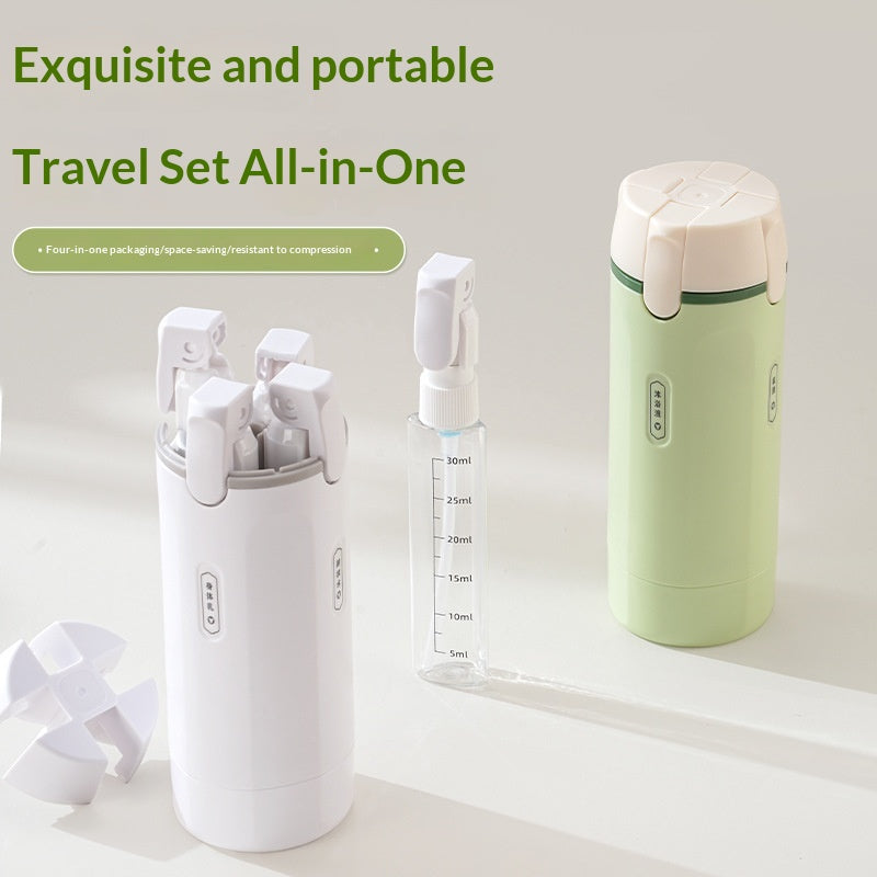 Pack 2 Botellas Dispensadoras 4 en 1 para Viajes