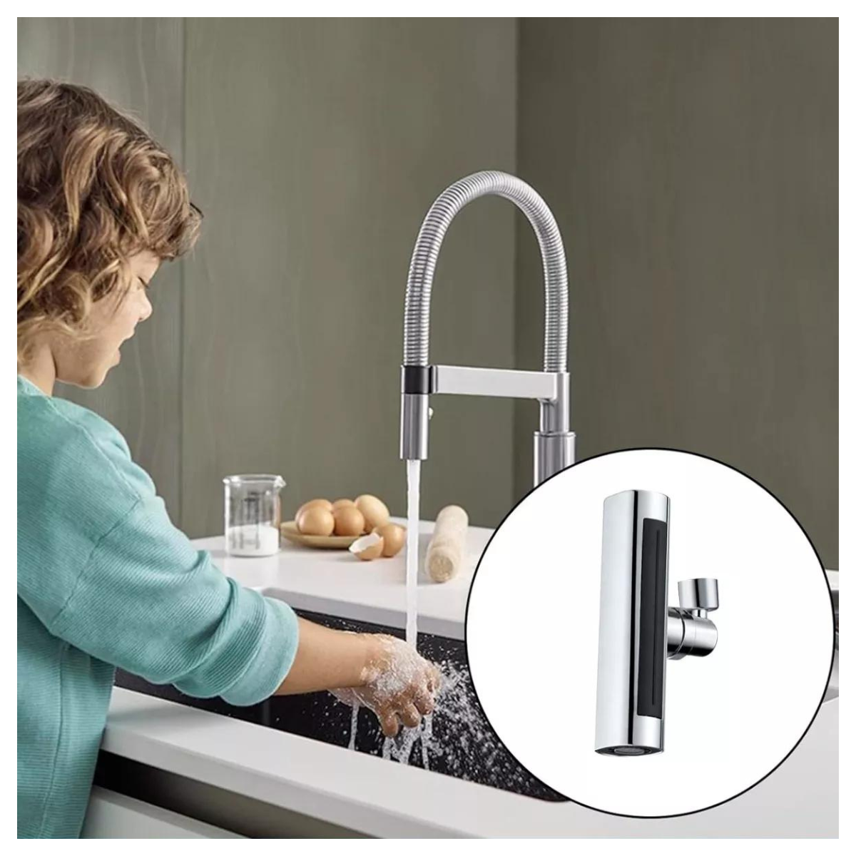 🚰 Grifo Extensible 3 en 1 con Rotación 360° y Ahorro de Agua